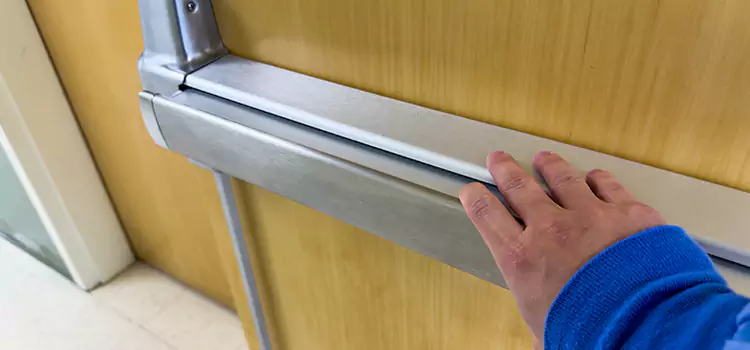 Installing a Push Bar on a Door Bellaire